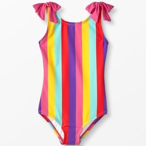 Hanna Andersson striped swimsuit with bow detail -  size 130 - NWOT